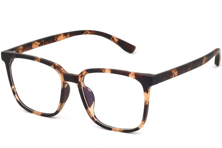 Rectangular Tortoiseshell TR90 Glasses #BS0620-0034