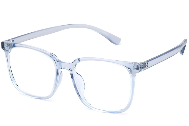 Rechthoekige blauwe TR90-bril #BS0620-0035