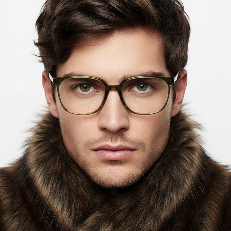 Gafas rectangulares TR90 verdes #BS0620-0037