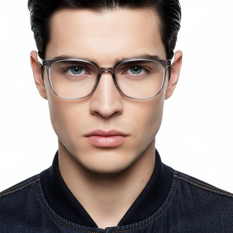 Gafas rectangulares grises TR90 #BS0620-0038