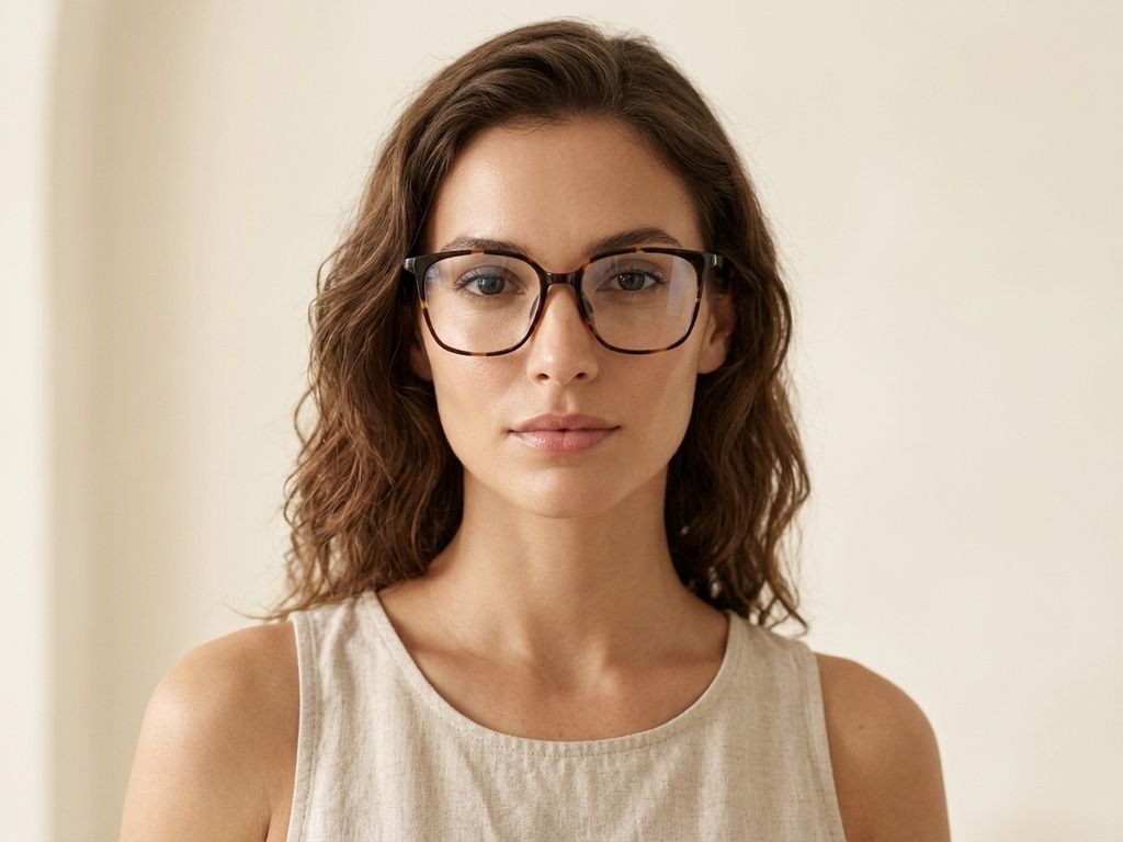 Lunettes rectangulaires en TR90 écaille de tortue #BS0620-0039