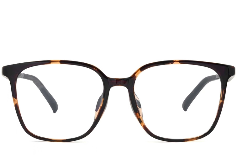 Rectangular Tortoiseshell TR90 Glasses #BS0620-0039