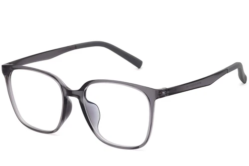 Rechteckige graue TR90-Brille #BS0620-0040