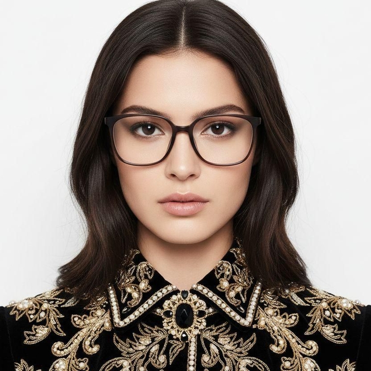 Rectangular Brown TR90 Glasses #BS0620-0042