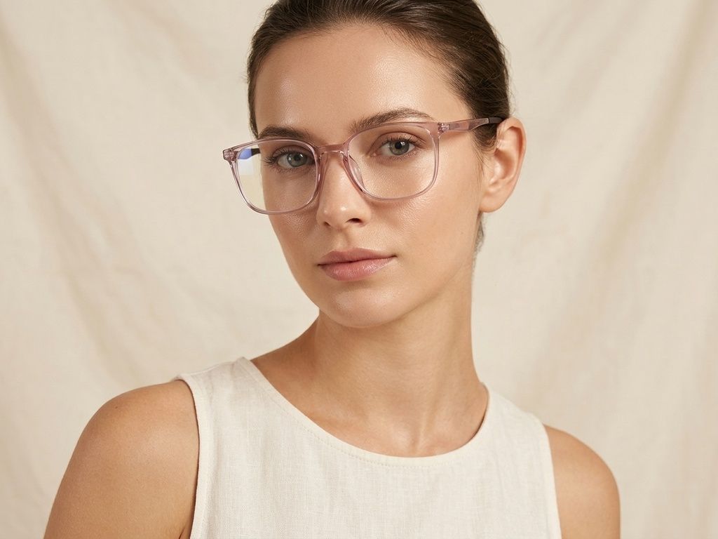 Rectangular Purple TR90 Glasses #BS0620-0043