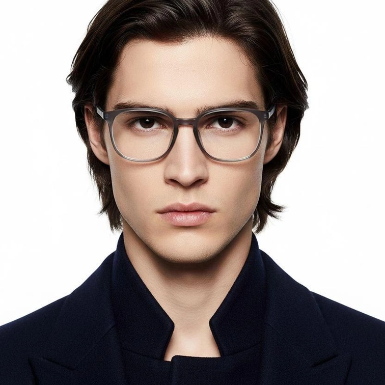 Gafas rectangulares grises TR90 #BS0620-0045