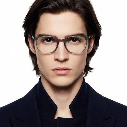 Lunettes rectangulaires grises TR90 #BS0620-0045
