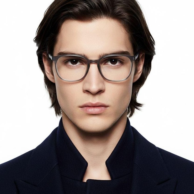 Rectangular Grey TR90 Glasses #BS0620-0045