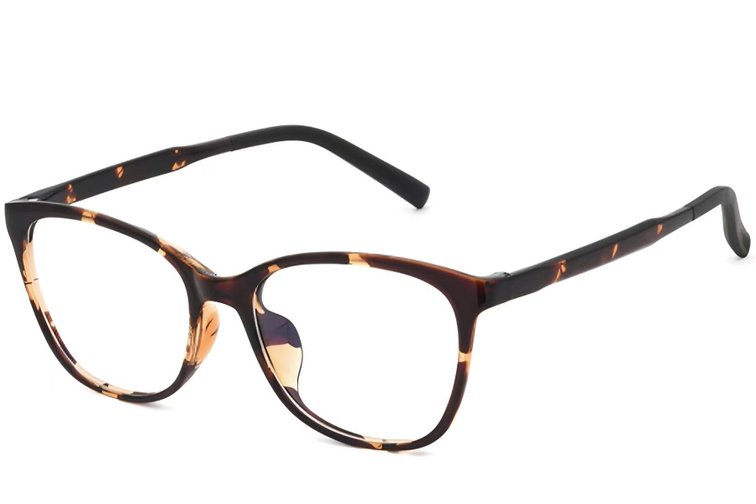 Oval Tortoiseshell TR90 Glasses #BS0620-0051