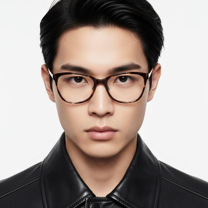 Oval Tortoiseshell TR90 Glasses #BS0620-0051