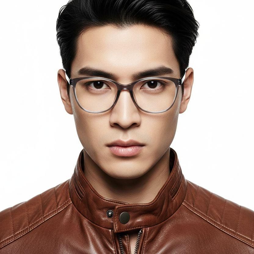 Oval Grey TR90 Glasses #BS0620-0052