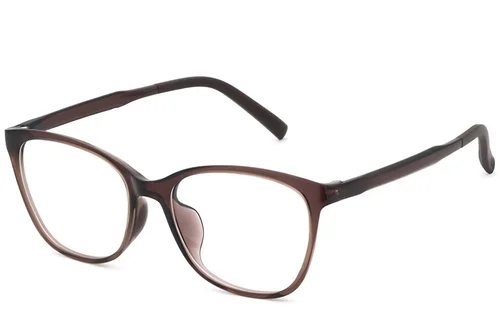 Lunettes ovales marron TR90 #BS0620-0054