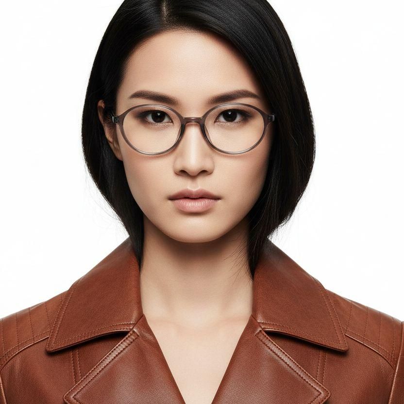 Oval Grey TR90 Glasses #BS0620-0058