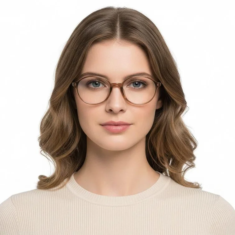 Ovale braune TR90-Brille #BS0620-0060