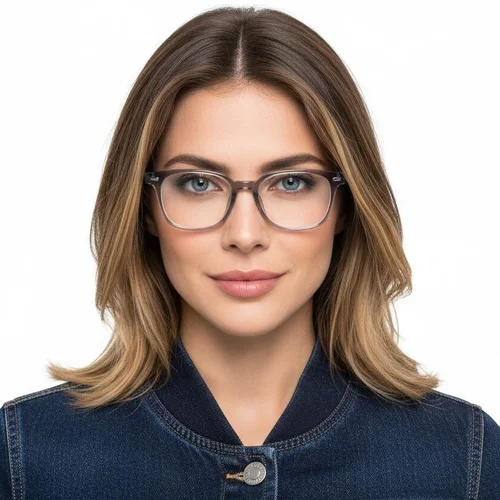 Lunettes rectangulaires grises TR90 #BS0620-0064