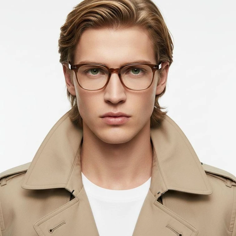 Gafas rectangulares TR90 naranjas #BS0620-0065