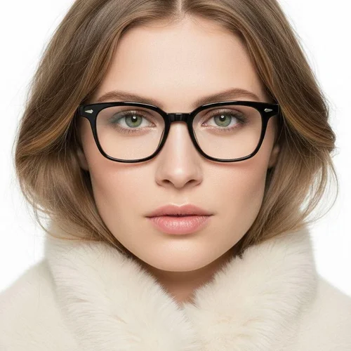 Lunettes rectangulaires noires TR90 #BS0620-0066