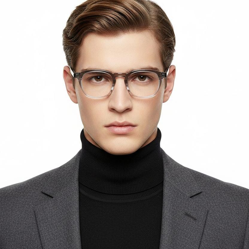 Rectangular Gray TR90 Glasses #BS0620-0071