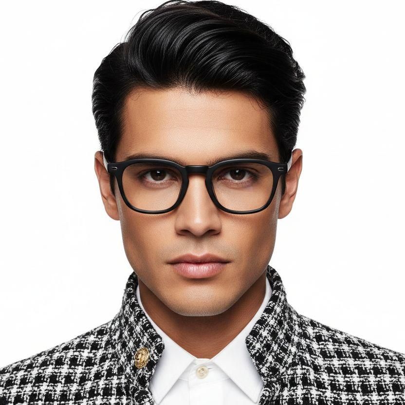 Rectangular Black TR90 Glasses #BS0620-0072