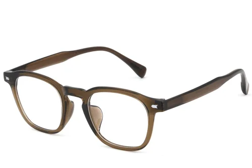 Lunettes rectangulaires marron TR90 #BS0620-0074