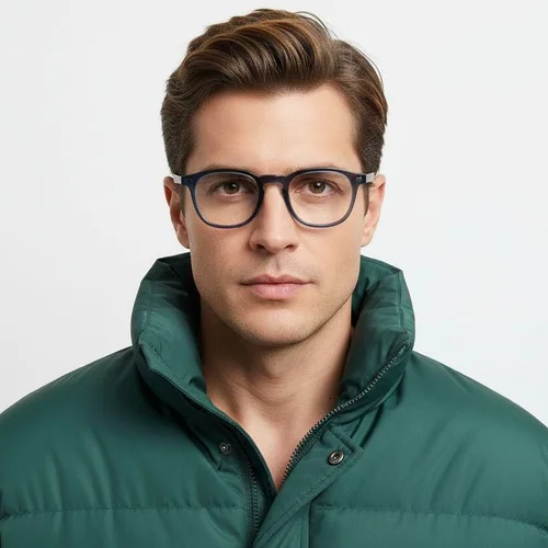 Lunettes rectangulaires bleues TR90 #BS0620-0075
