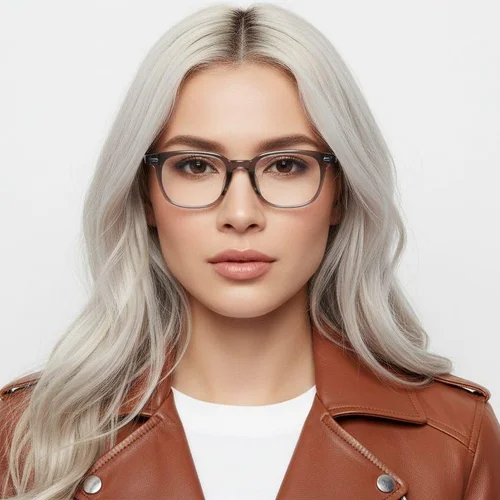 Lunettes rectangulaires grises TR90 #BS0620-0082