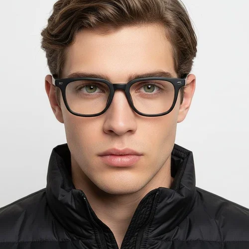 Lunettes rectangulaires noires TR90 #BS0620-0084