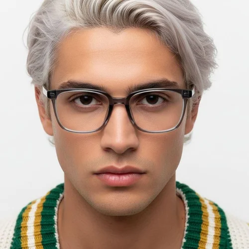 Lunettes rectangulaires grises TR90 #BS0620-0087