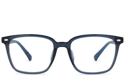Lunettes rectangulaires bleues TR90 #BS0620-0091