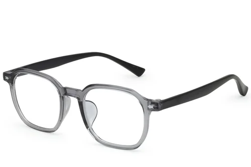 Lunettes rectangulaires grises TR90 #BS0620-0092
