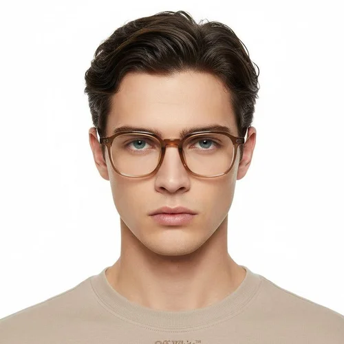 Lunettes rectangulaires marron TR90 #BS0620-0095