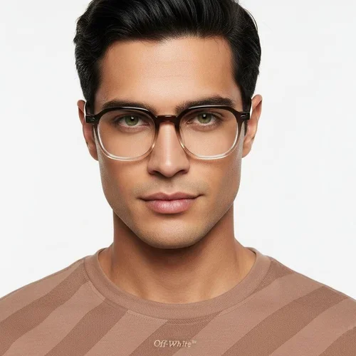 Lunettes rectangulaires marron TR90 #BS0620-0096