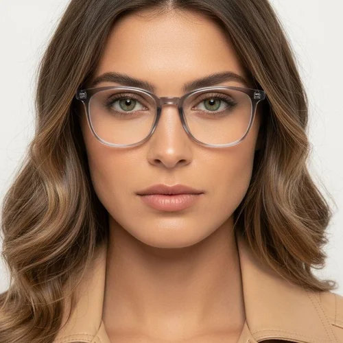 Lunettes rectangulaires grises TR90 #BS0620-0097