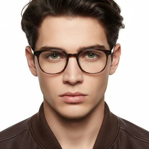 Lunettes rectangulaires marron TR90 #BS0620-0101