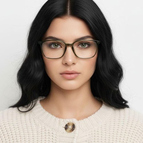 Lunettes rectangulaires vertes TR90 #BS0620-0103