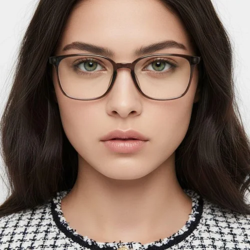 Lunettes rectangulaires marron TR90 #BS0620-0106