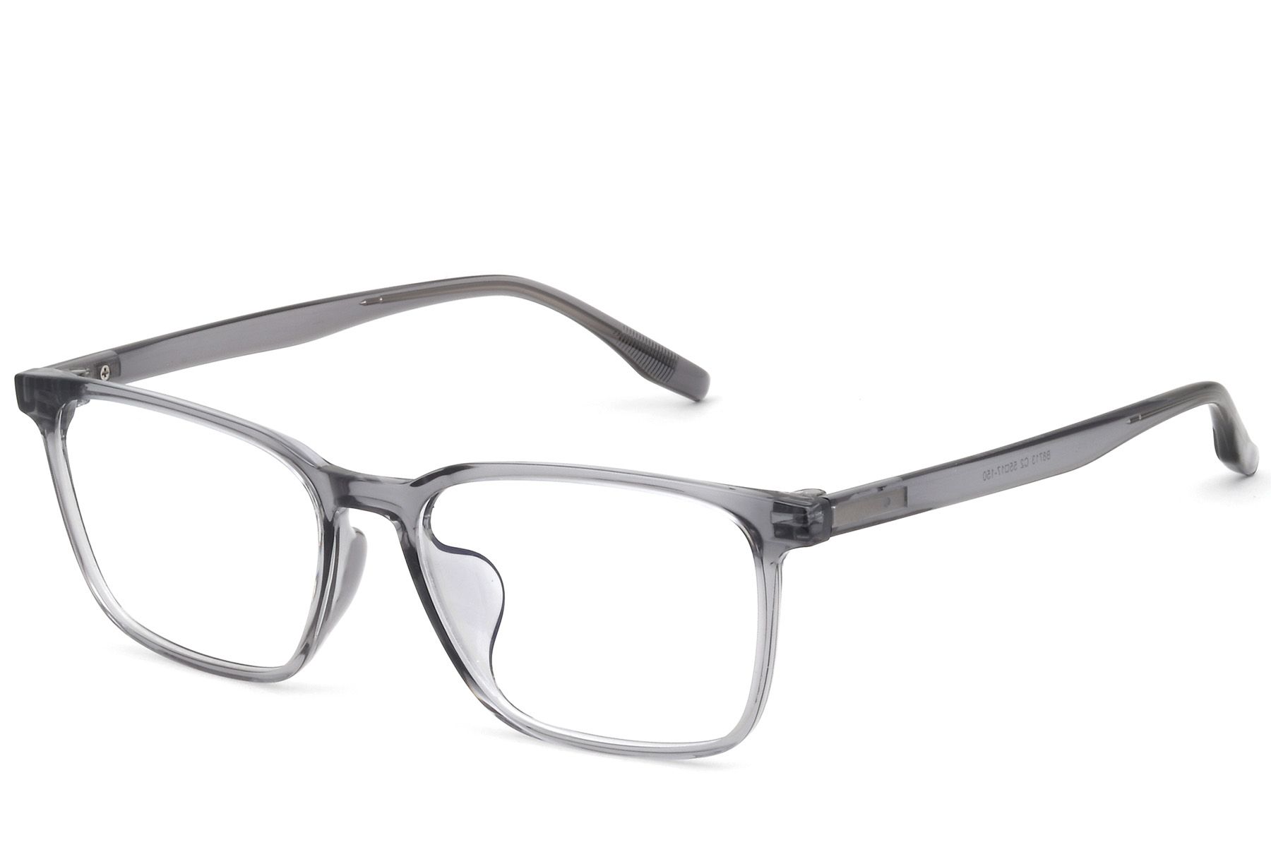Rechteckige graue TR90-Brille #BS0620-0109