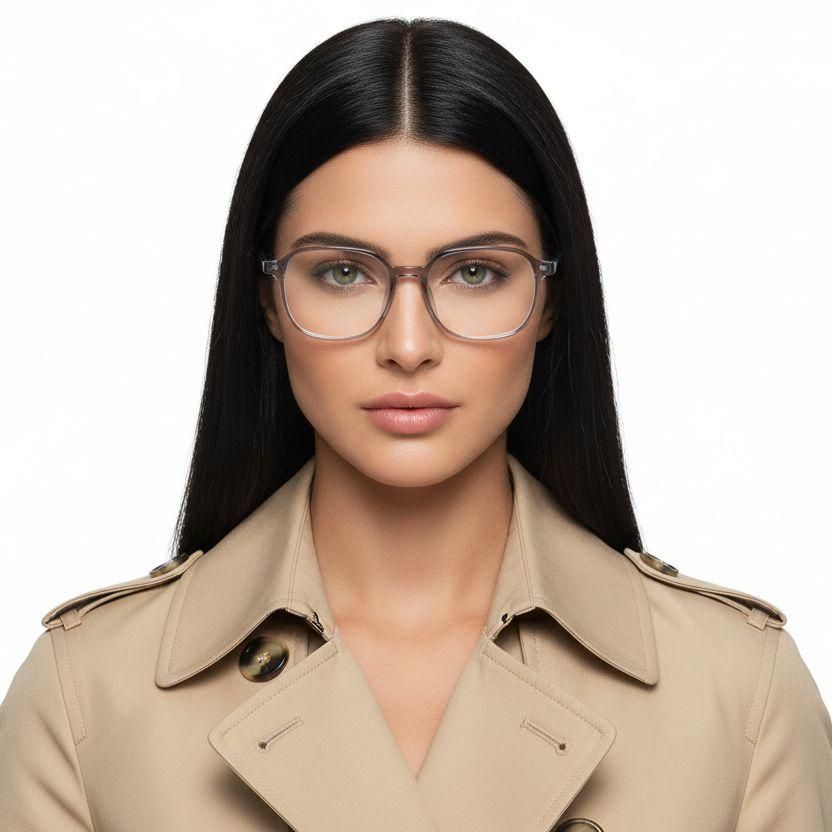 Occhiali rettangolari grigi in TR90 #BS0620-0117