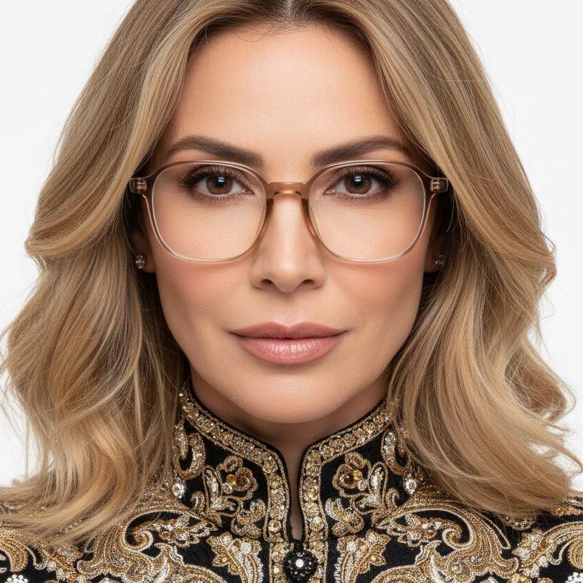 Lunettes rectangulaires marron TR90 #BS0620-0118