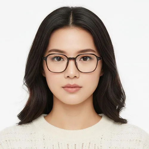 Lunettes rectangulaires écaille de tortue TR90 #BS0620-0119