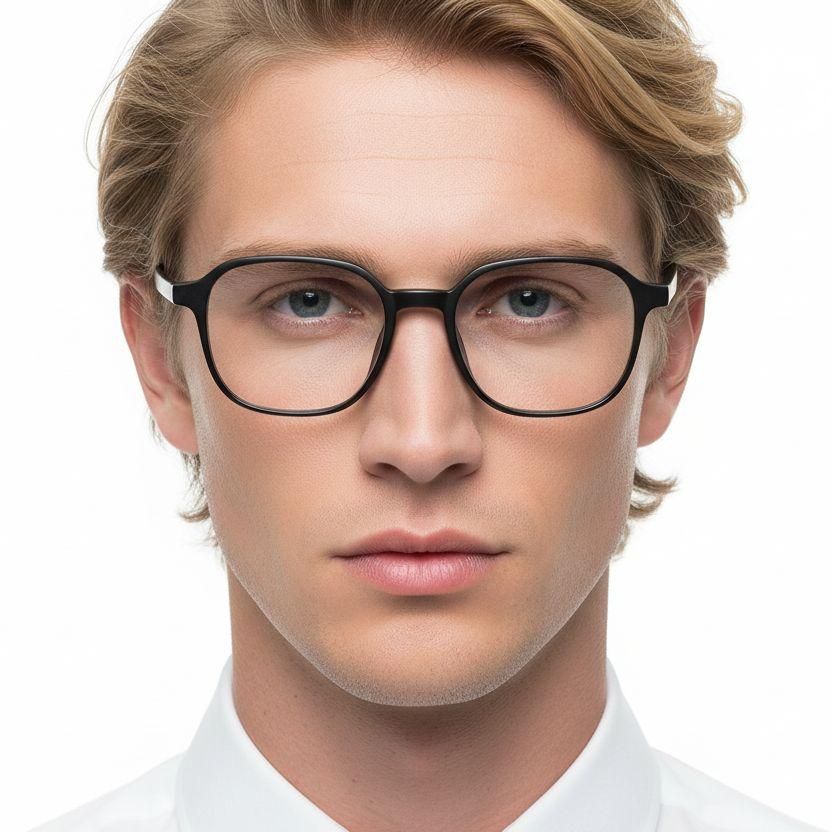 Rectangular Black TR90 Glasses #BS0620-0120