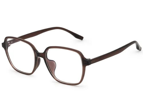Lunettes rectangulaires marron TR90 #BS0620-0126