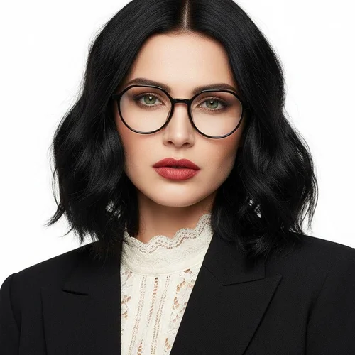 Lunettes géométriques noires TR90 #BS0620-0144