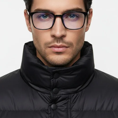 Lunettes rectangulaires noires TR90 #BS0620-0154