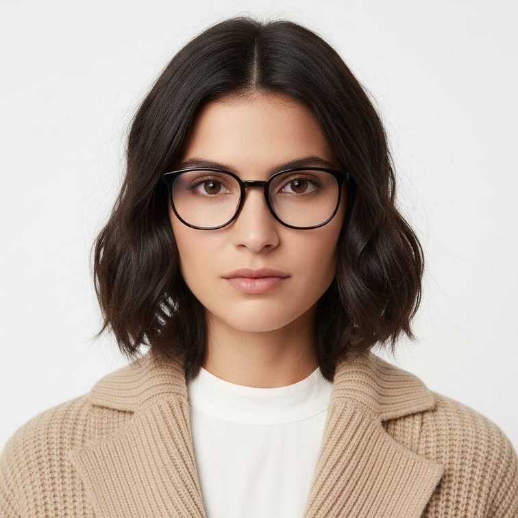 Rectangular Black TR90 Glasses #BS0620-0160