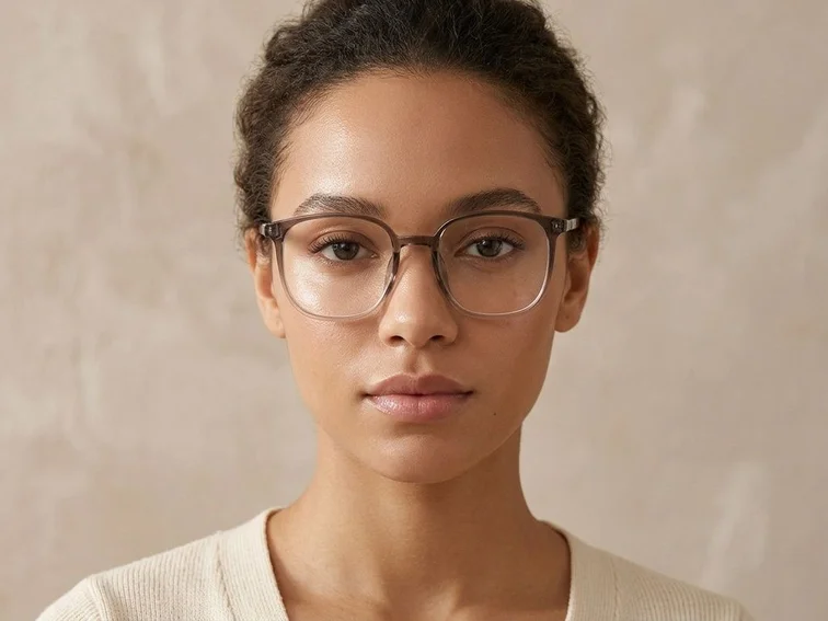 Lunettes rectangulaires marron TR90 #BS0620-0161