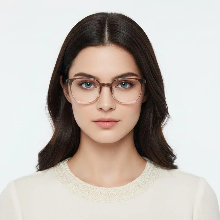 Gafas rectangulares TR90 marrones #BS0620-0161