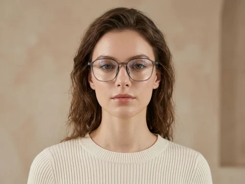 Lunettes rectangulaires grises TR90 #BS0620-0162