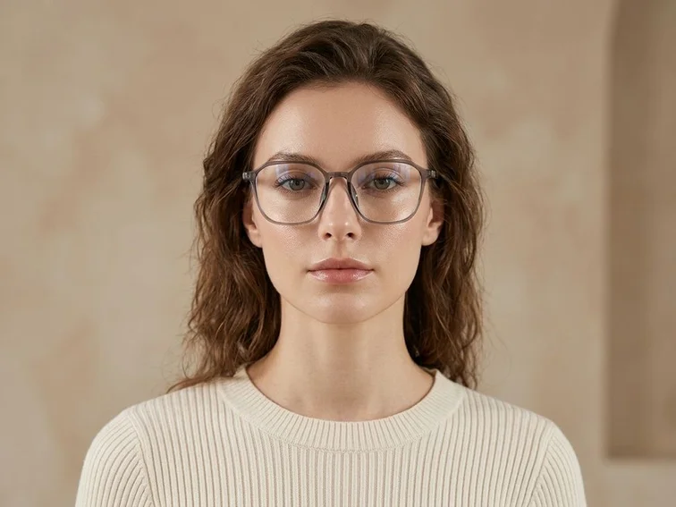Rectangular Gray TR90 Glasses #BS0620-0162