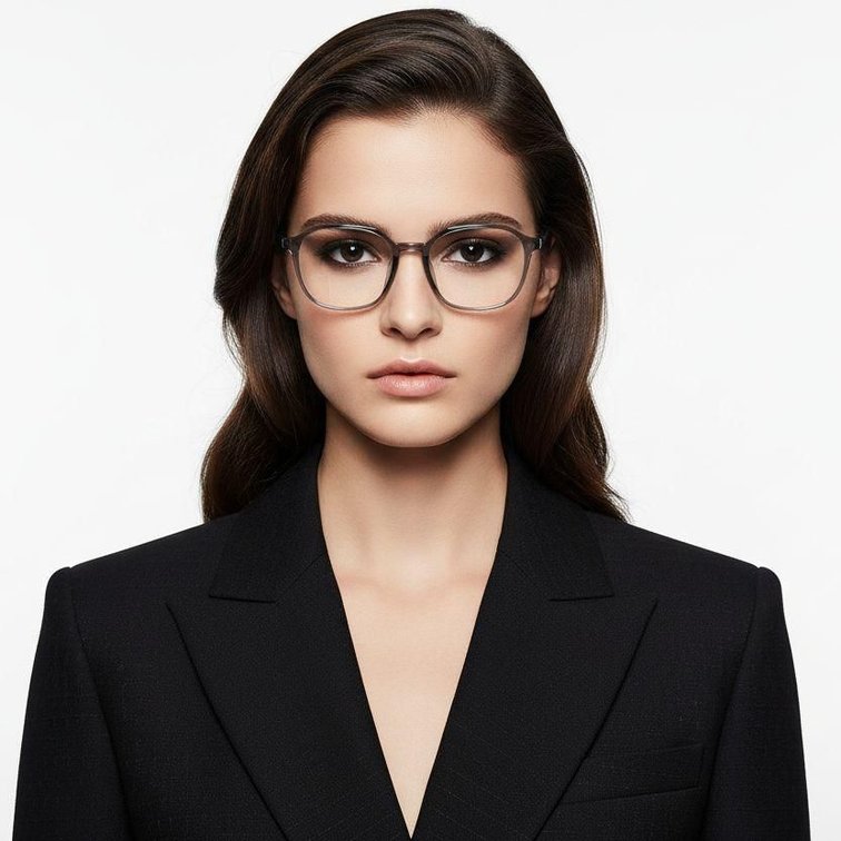 Lunettes rectangulaires grises TR90 #BS0620-0162